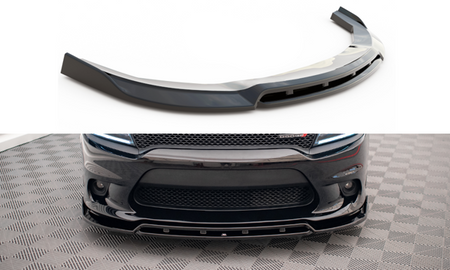 Maxton Front Splitter V.1 Dodge Charger Srt Mk7 Facelift - Gloss Black