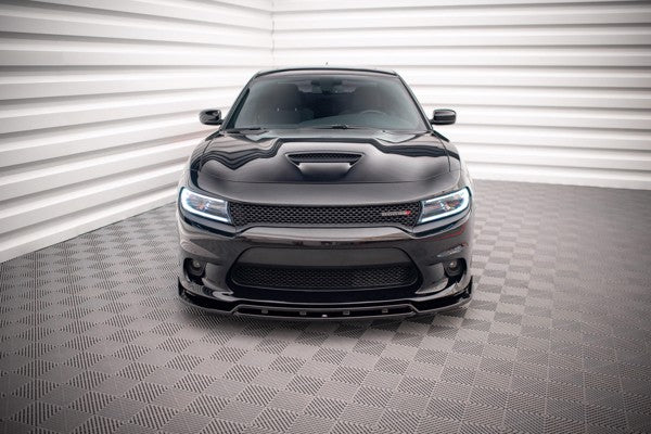 Maxton Front Splitter V.1 Dodge Charger Srt Mk7 Facelift - Gloss Black