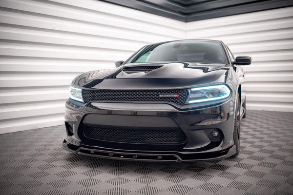 Maxton Front Splitter V.1 Dodge Charger Srt Mk7 Facelift - Gloss Black