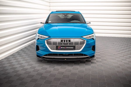 Maxton Front Splitter V.1 Audi E-Tron - Gloss Black