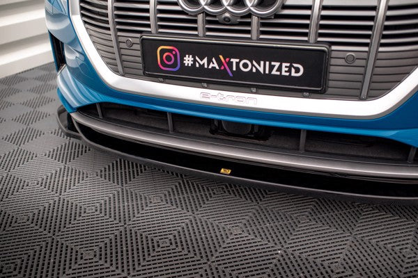 Maxton Front Splitter V.1 Audi E-Tron - Gloss Black