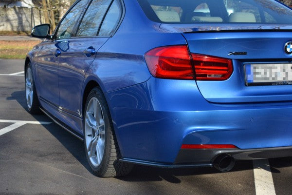Maxton Rear Side Splitters BMW 3-Series F30 Phase-Ii Sedan M-Sport - Gloss Black