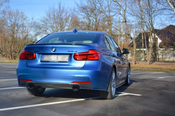 Maxton Rear Side Splitters BMW 3-Series F30 Phase-Ii Sedan M-Sport - Gloss Black