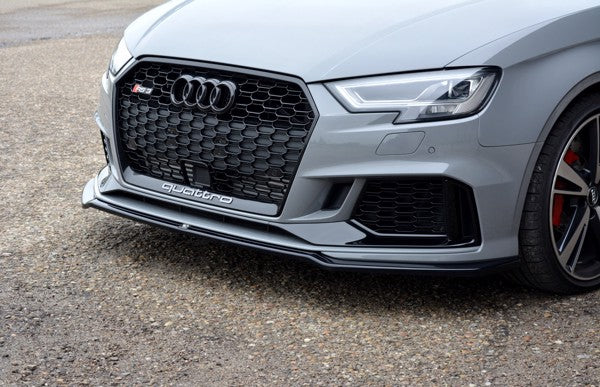 Maxton Front Splitter V.2 Audi RS3 8V Fl Sedan - Gloss Black