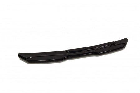 Maxton Central Rear Splitter For BMW X4 M-Pack (With A Vertical Bar) - Gloss Black