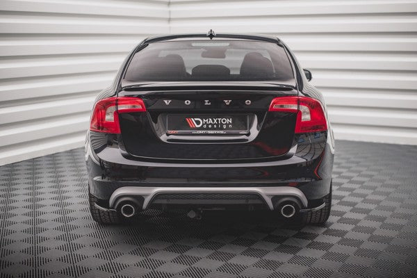 Maxton Rear Side Splitters Volvo S60 R-Design Mk2 - Gloss Black
