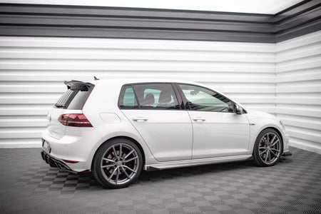 Maxton Street Pro Side Skirts Diffusers + Flaps Volkswagen Golf R Mk7 - Black + Gloss Flaps    