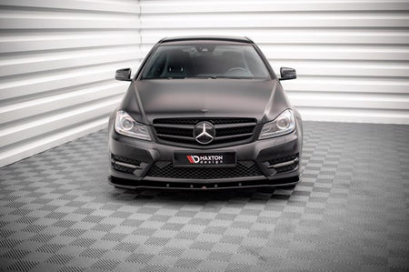 Maxton Front Splitter V.2 Mercedes-Benz C Coupe Amg-Line C204 - Gloss Black