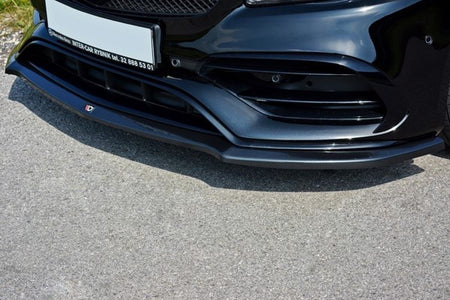 Maxton Front Splitter V.1 Mercedes A W176 Amg Facelift - Gloss Black