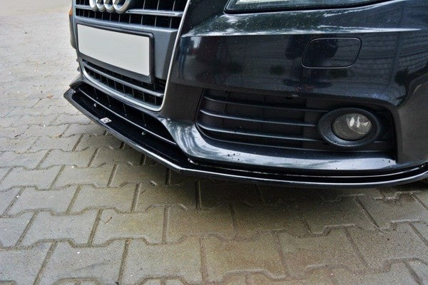 Maxton Front Splitter V.2 Audi A4 B8 - Gloss Black
