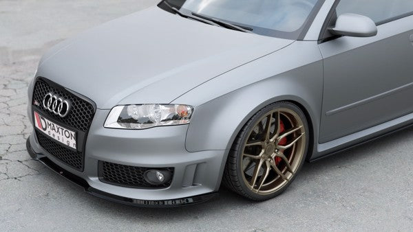 Maxton Front Splitter V.1 Audi RS4 B7 - Gloss Black