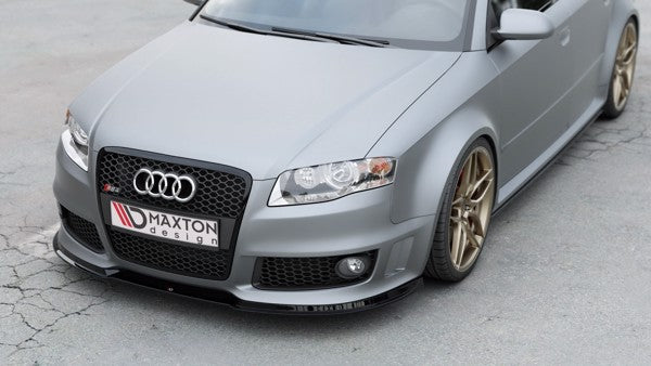 Maxton Front Splitter V.1 Audi RS4 B7 - Gloss Black