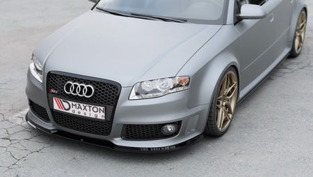 Maxton Front Splitter V.1 Audi RS4 B7 - Gloss Black