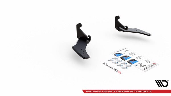 Maxton Racing Durability Rear Side Splitters VW Golf 7 R Facelift - Black