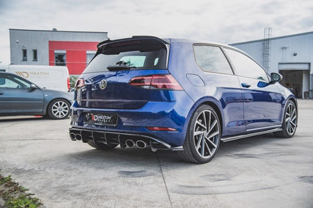 Maxton Racing Durability Rear Side Splitters VW Golf 7 R Facelift - Black