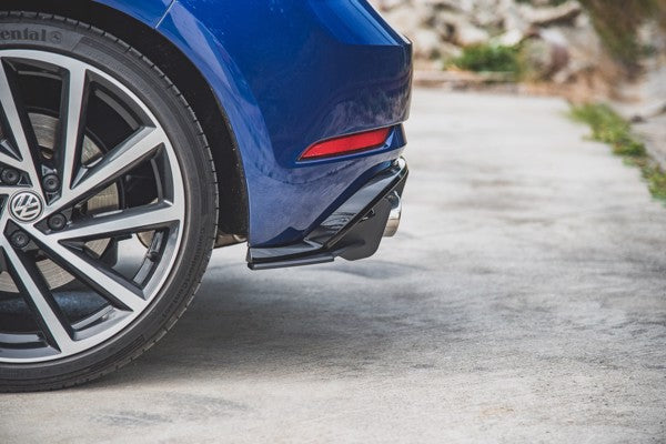 Maxton Racing Durability Rear Side Splitters VW Golf 7 R Facelift - Black