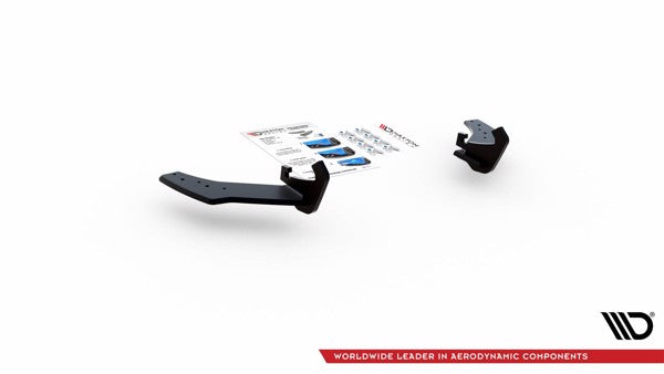 Maxton Racing Durability Rear Side Splitters VW Golf 7 R Facelift - Black