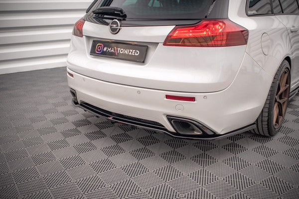 Maxton Central Rear Splitter (With Vertical Bars) Opel Insignia Opc Mk1 - Gloss Black