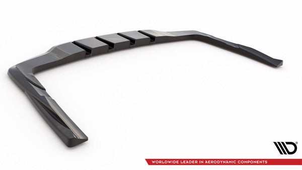 Maxton Central Rear Splitter (With Vertical Bars) Mercedes-Amg Gt 63S 4-Door Coupe Aero - Gloss Black