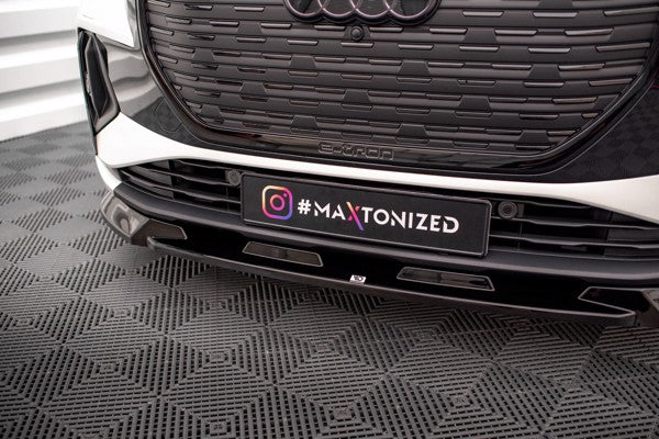 Maxton Front Splitter V.1 Audi Q4 E-Tron Sportback Mk1 - Gloss Black