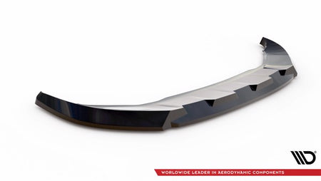 Maxton Front Splitter V.1 Audi Q4 E-Tron Sportback Mk1 - Gloss Black