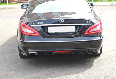 Maxton Rear Side Splitters Mercedes Cls C218 - Gloss Black