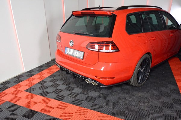 Maxton Rear Valance VW Golf 7 R Variant Facelift  - Gloss Black