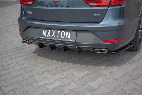 Maxton Rear Valance V.1 Seat Leon Cupra Mk3 Fl Sportstourer - Gloss Black