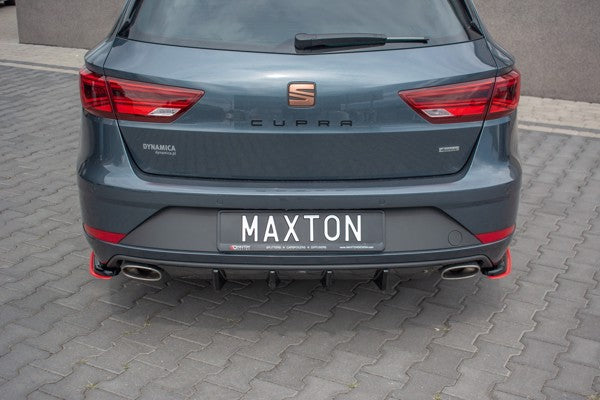 Maxton Rear Valance V.1 Seat Leon Cupra Mk3 Fl Sportstourer - Gloss Black