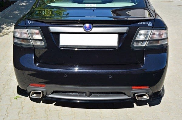 Maxton Central Rear Splitter Saab 9-3 Turbo X - Gloss Black