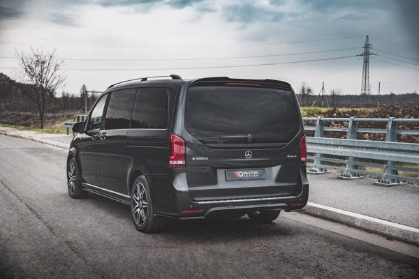 Maxton Rear Side Splitters V.2 Mercedes-Benz V-Class Amg-Line W447 Facelift - Gloss Black