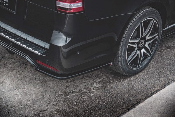 Maxton Rear Side Splitters V.2 Mercedes-Benz V-Class Amg-Line W447 Facelift - Gloss Black