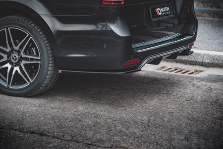 Maxton Rear Side Splitters V.2 Mercedes-Benz V-Class Amg-Line W447 Facelift - Gloss Black