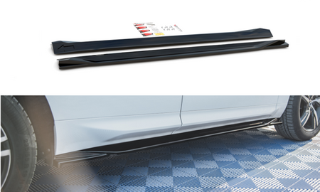 Maxton Side Skirts Diffusers Volvo Xc60 Mk2 R-Design - Gloss Black