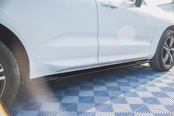 Maxton Side Skirts Diffusers Volvo Xc60 Mk2 R-Design - Gloss Black