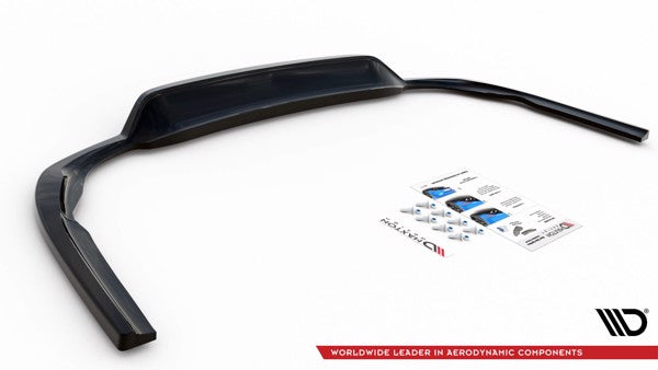 Maxton Central Rear Splitter (With Vertical Bars) Dodge Charger Rt Mk7 Facelift - Gloss Black