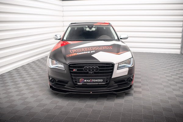 Maxton Front Splitter V.1 Audi S8 D4 - Gloss Black