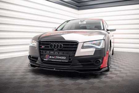 Maxton Front Splitter V.1 Audi S8 D4 - Gloss Black