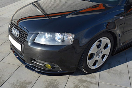 Maxton Front Splitter Audi A3 8P S-Line  - Gloss Black