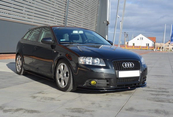 Maxton Front Splitter Audi A3 8P S-Line  - Gloss Black