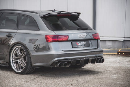 Maxton Rear Valance Audi S6 / A6 S-Line C7 Fl - Gloss Black