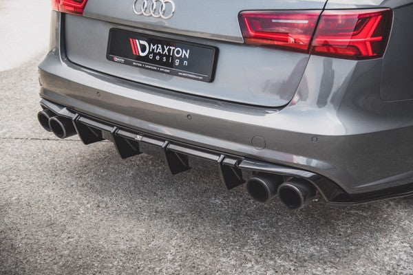 Maxton Rear Valance Audi S6 / A6 S-Line C7 Fl - Gloss Black
