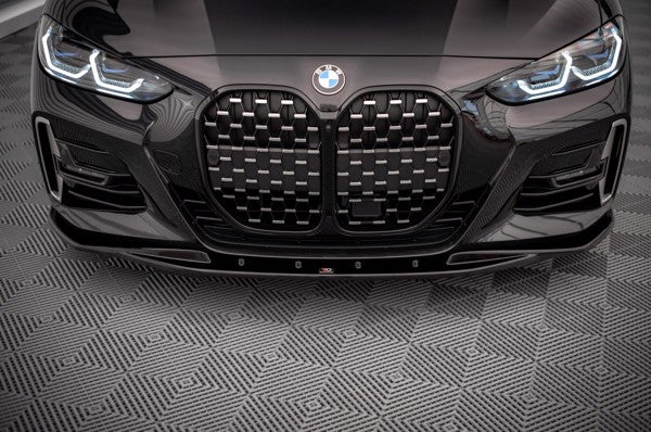Maxton Front Splitter V.1 BMW 4 M-Pack G22 - Gloss Black