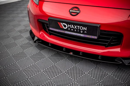 Maxton Front Splitter V.3 Nissan 370Z Facelift - Gloss Black
