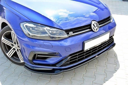 Maxton Front Splitter V.3 VW Golf 7 R / R-Line Facelift - Gloss Black