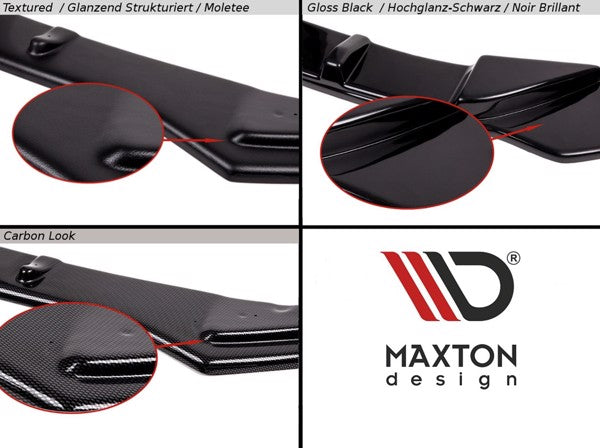 Maxton Front Splitter Fiat 124 Spider Abarth - Gloss Black