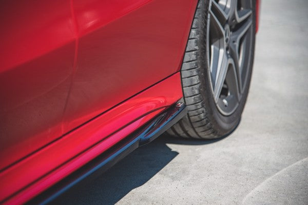 Maxton Side Skirts Diffusers Mercedes-Benz Cla Amg-Line C118 - Gloss Black