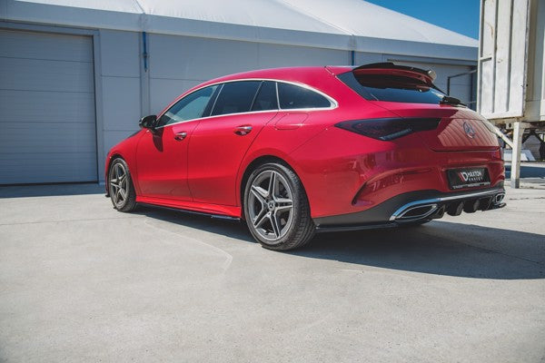 Maxton Side Skirts Diffusers Mercedes-Benz Cla Amg-Line C118 - Gloss Black