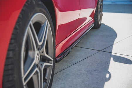 Maxton Side Skirts Diffusers Mercedes-Benz Cla Amg-Line C118 - Gloss Black