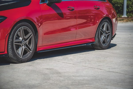 Maxton Side Skirts Diffusers Mercedes-Benz Cla Amg-Line C118 - Gloss Black